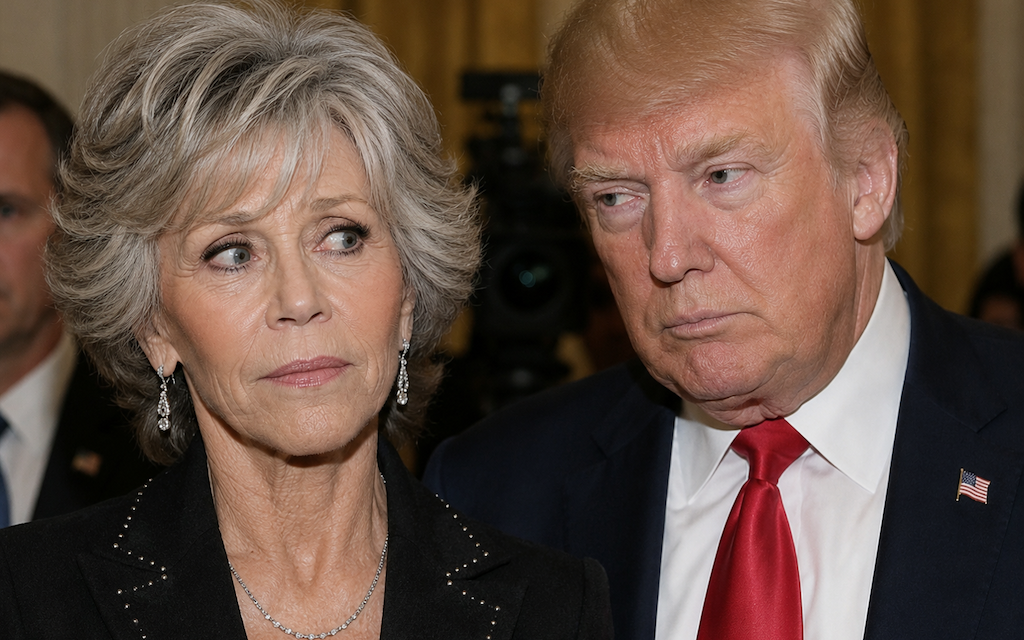 Jane Fonda niet bang voor Donald Trump: ‘Hij kan me niets doen’